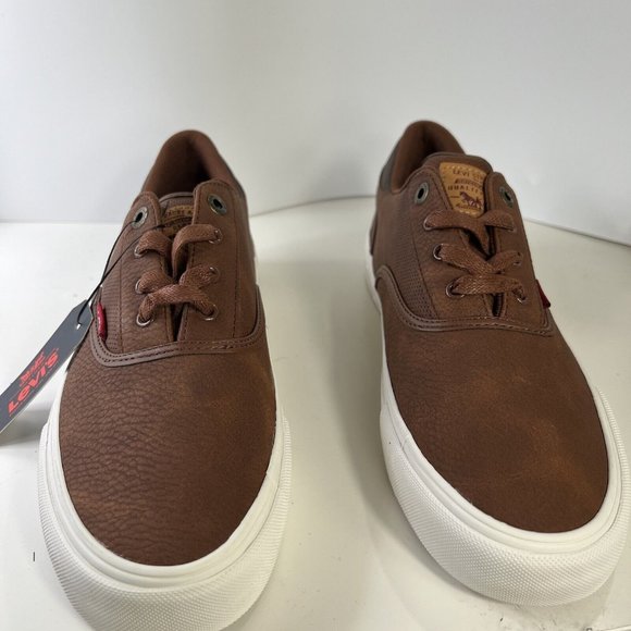 Levis Strauss Men’s SZ 9 Brown Leather Sneaker NWT  No. 51921409H - Picture 2 of 4